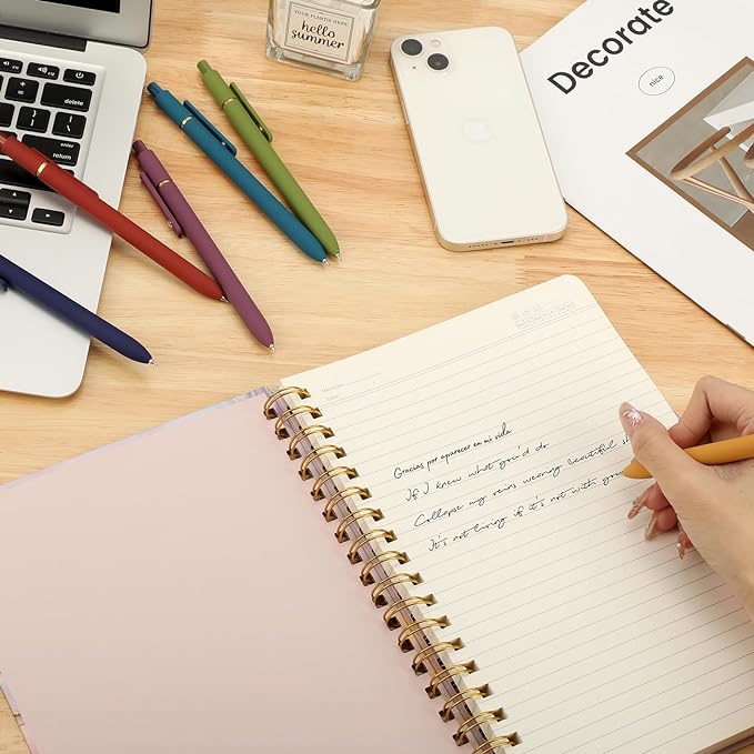 Ddaowanx Gel Pens, 12 Pcs 0.5mm Quick Dry Black Ink Pens Fine Point Smooth Writing Pens, Cute Office School Supplies Gifts for Women (12 Pcs Vintage-Black Ink)-DeskLoop Office