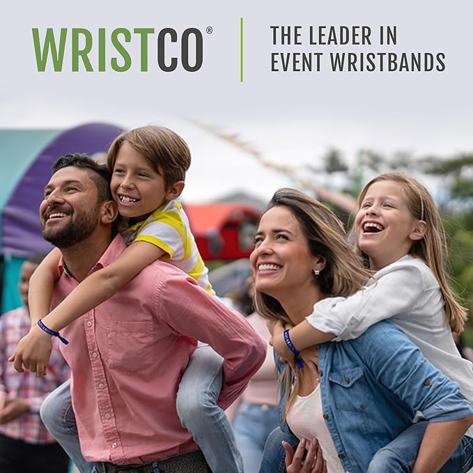 100 WristCo Cloth Event Wristbands - Aqua Fabric Bracelets Wrist Bands for Concerts Festival Admission Party 13 ½” x ½”
