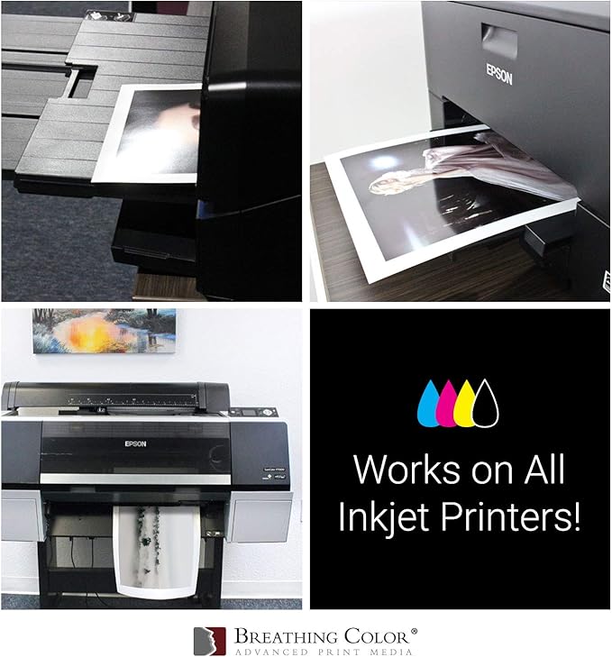 Vibrance Metallic Photo Printer Paper 10 mil 255 gsm Premium Photo Paper Sheets 17 x 22 inches 50 Sheets Works with All Inkjet Printers Including Professional Makes and Models Like Epson Canon HP-DeskLoop Office