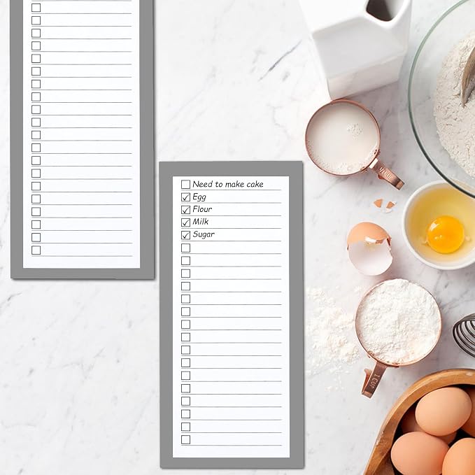 4 Pack Magnetic Notepads for Refrigerator,200 Sheets Grocery List Large Magnet - Image 7