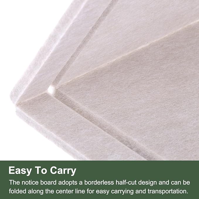 YOKIVE Felt Bulletin Board, 31.5 x 24 -Inch Foldable Decorative Pin Board Self Adhesive Felt Cork Board with 20 Pushpins, Great for Wall, Photo Display, Paste Note, Schedule(Light Camel)-DeskLoop Office