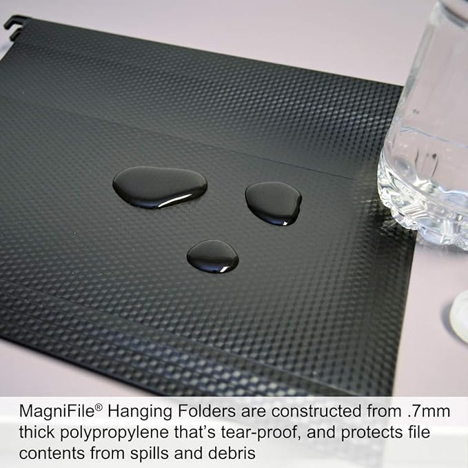 Ultimate Office MagniFile Hanging File Folders (Black, V-Base Letter, Set of 5)-DeskLoop Office