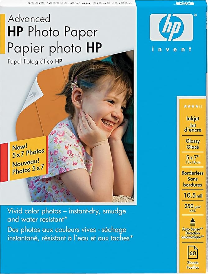 HP Advanced Photo Paper, Glossy, 5x7 in, 60 sheets (Q8690A)-DeskLoop Office