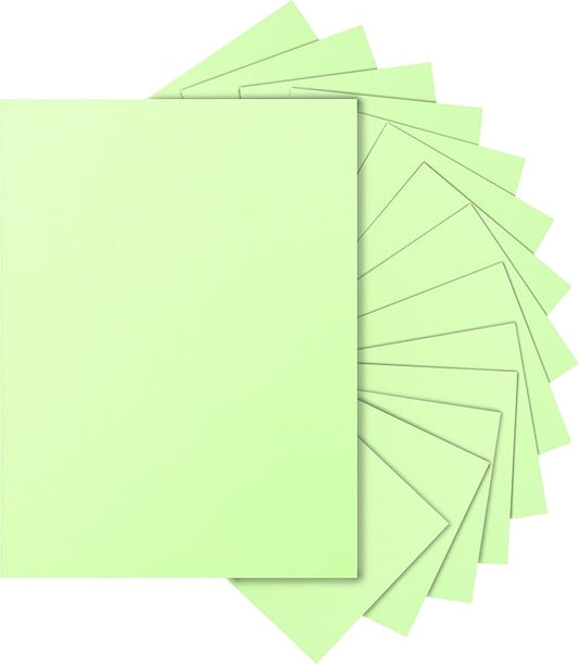 100 Sheets Light Green Cardstock 8.5 x 11 Certificates Paper, 200gsm/75lb Thick Card Stock Printer Paper for Cards Making, Thank You Card, Business Cards, Scrapbooking, Birthday Decorations-DeskLoop Office