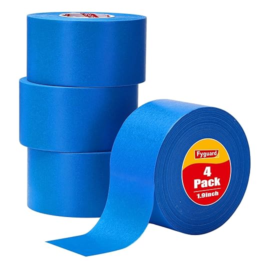 4 Rolls Painters Tape Blue Painters Tape 2 Inch Wide, Multi-Surface Masking Tape Bulk, 1.89 in x 220 Yd Total Blue Tape for Wall Painting Home Improvement DIY Crafts-DeskLoop Office