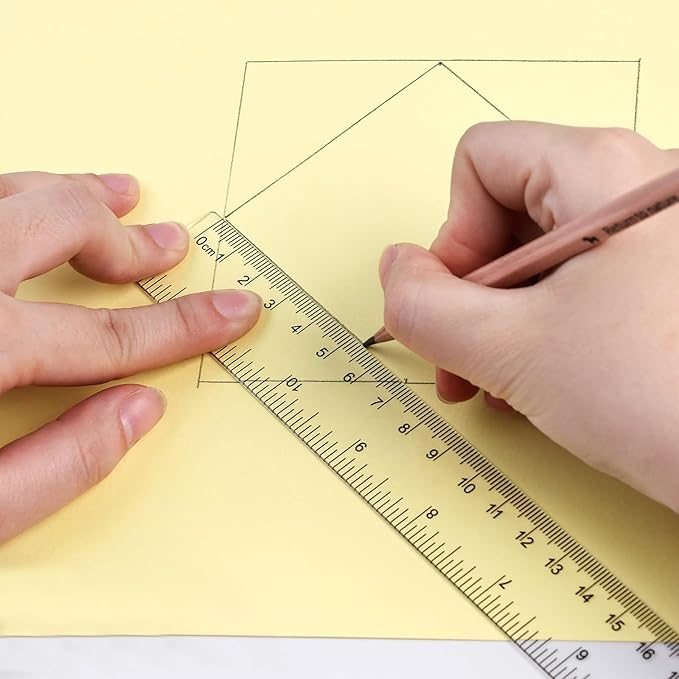 Koogel 2PCS Plastic Clear Rulers, 12 inch Transparent Plastic Straight Rulers with Centimeters and Inches, Measuring Tool for Student Kids School Office Home-DeskLoop Office