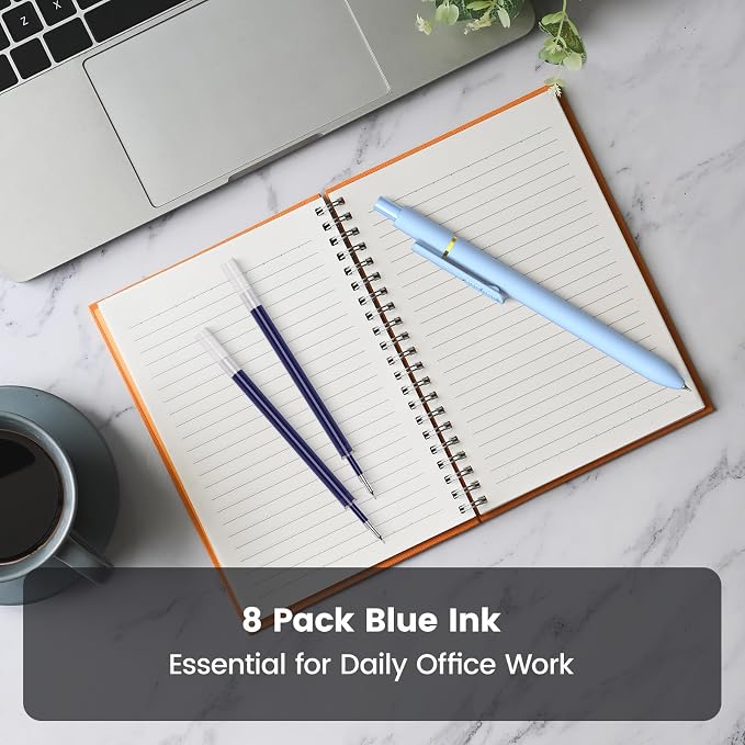 8Pcs Blue Gel Pens - Image 8