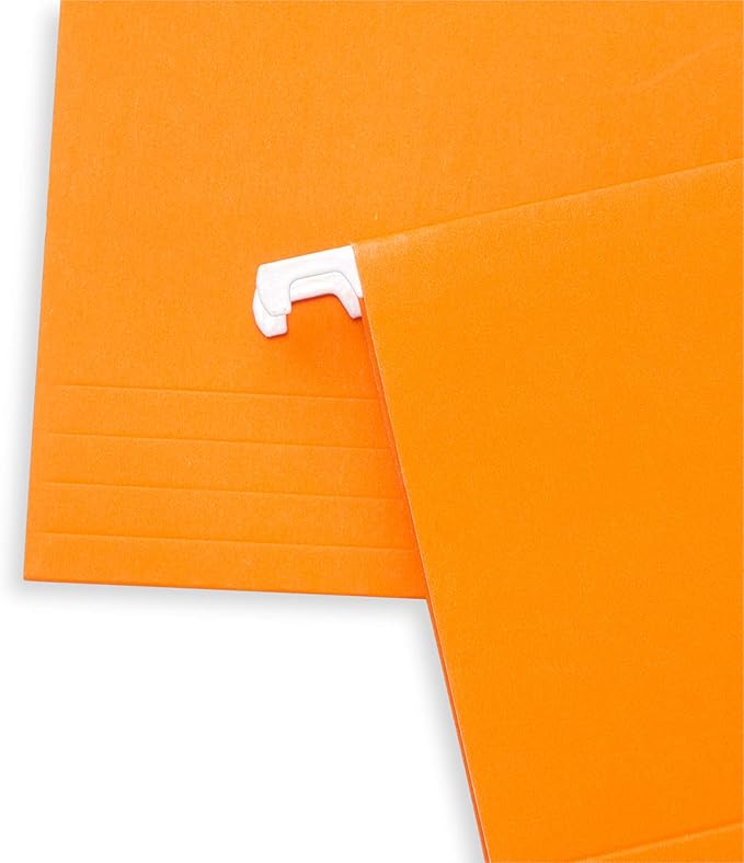Blue Summit Supplies Hanging File Folders, 25 Reinforced Hang Folders, Designed for Home and Office Color Coded File Organization, Letter Size, Orange, 25 Pack-DeskLoop Office