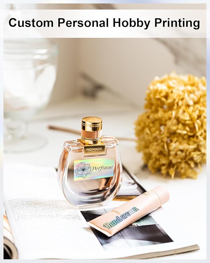 Phomemo 2.25”x1.25” Reflective Thermal Labels, Color Self-Adhesive Stickers Label, Relly Cool Thermal Printer Label for Address, Logo, Shipping, Barcodes, QR Code (500 Labels/Rolls,1 Roll-DeskLoop Office