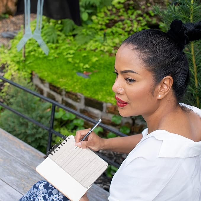 50 Pcs Waterproof Notebook Bulk, 5 x 3 Inch Pocket Notepad Top Spiral Memo All Weather Police Notebook Tactical Journal Writing Note Pad for Outdoor Activities Recording, Black Gray Blue Yellow Orange-DeskLoop Office