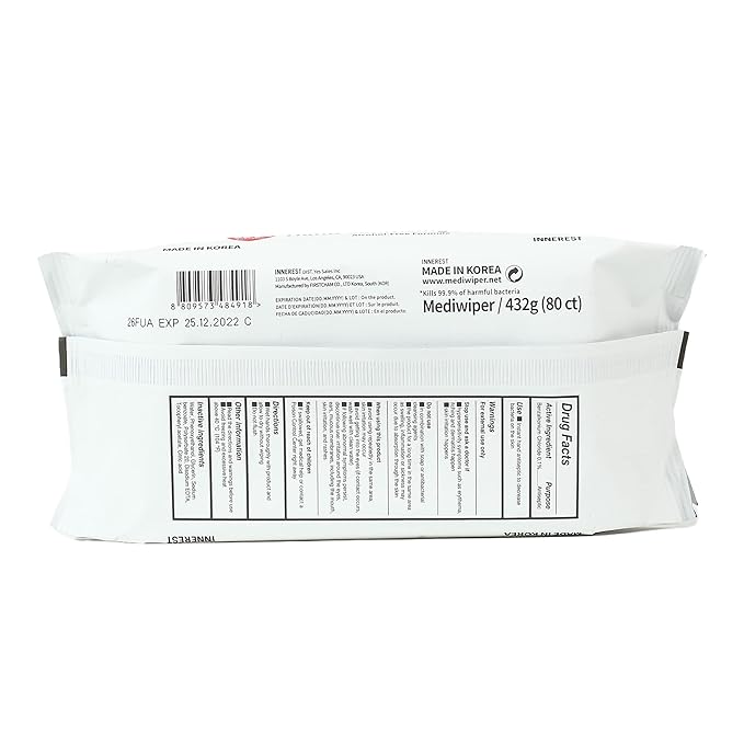 MEDIWIPER 80ct Alcohol-Free Hand Sanitizing Wipes Unscnted Wet Wipe, Hand Sanitizer (80 Wipes (80 * 1))-DeskLoop Office