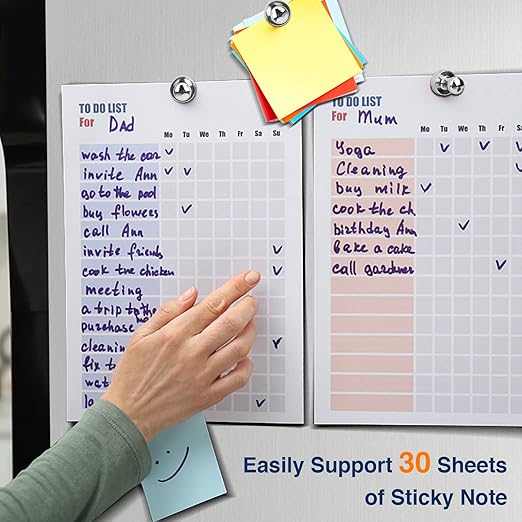 MIKEDE Strong Fridge Magnets for Whiteboard, 15Pcs Neodymium Push Pins for Refrigerator, Office, School, Classroom, Kitchen-DeskLoop Office