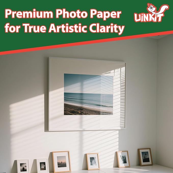 Uinkit Glossy Photo Paper 11x17 Inches 100 Sheets - Inkjet Printer Paper for Photos, Posters, Menus, Invitations - Vivid & Quick Drying Dye Ink Printers, No Curling, Smudge Proof-DeskLoop Office