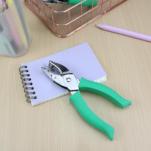 1/6 Inch Square Shape Hole Puncher, Handheld Single Hole Paper Punch, One Hole Paper Punch for DIY Craft Paper Scrapbook Puncher Hand Tool-DeskLoop Office