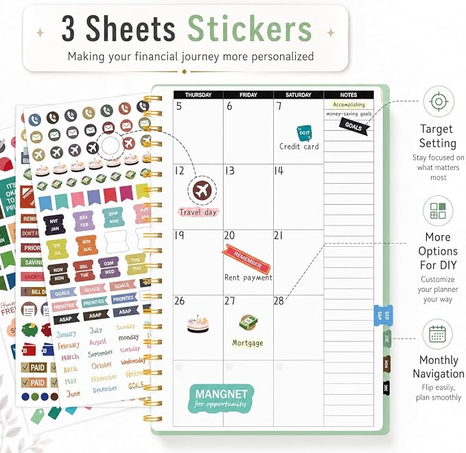 Budget Planner Account Book Monthly Expense Tracker, Saving & Debt Tracker - Image 9