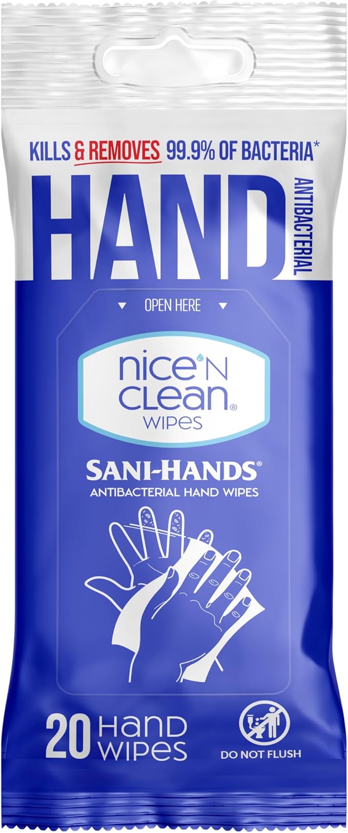 Nice 'N Clean Sensitive Skin Wet Hand Wipes Infused with Aloe & Vitamin E, Blue, 400 Count-DeskLoop Office