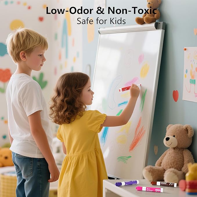 SUIN Dry-Erase-Markers, Chisel Tip - Whiteboard Markers, Low Odor Dry Erase Markers, Chisel Tip Markers, Whiteboard Marker, Assorted 12 Colors, 36 Count-DeskLoop Office