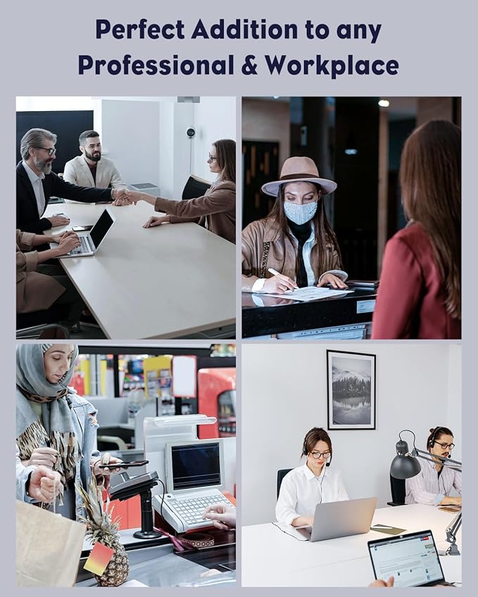 Uniclife 4 Pack Acrylic Business Card Holder for Desk 8 Slots Clear Business Card Display Stand for Men & Women Desktop Business Card Organizer Card Stand for Office Home Exhibition, 480 Card Capacity-DeskLoop Office