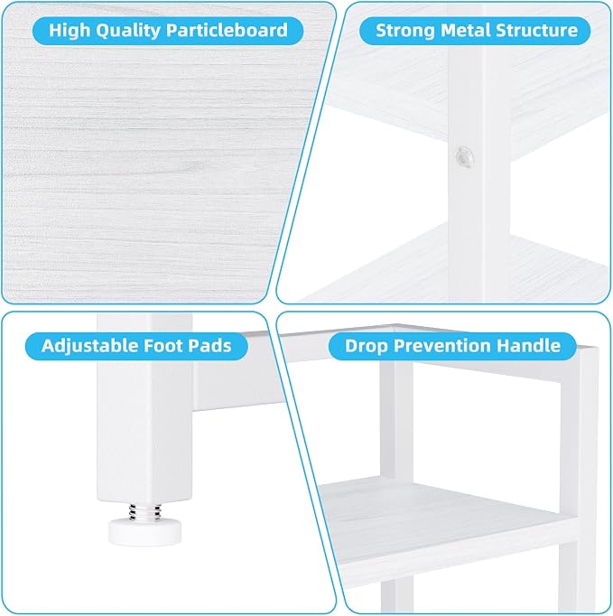 Marbrasse Desk Shelf with Drawer, Desk Shelf - Image 7