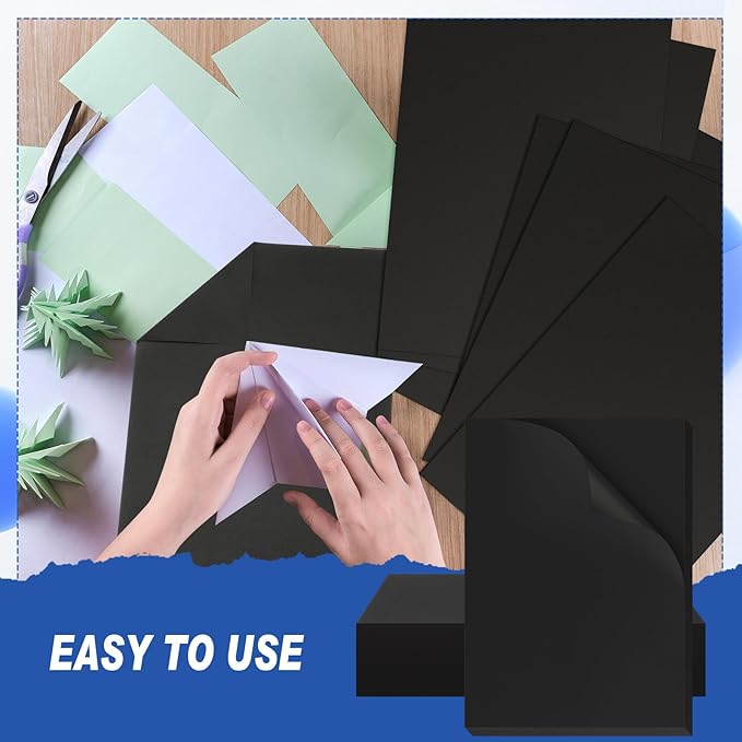 100 Pcs Printer Paper 11 x 17 Inch Copy Paper 52 lb Glossy Paper Heavy Weight Cardstock Tabloid Paper Heavy Card Stock for Presentation Laser Back to School Office Supplies (Black)-DeskLoop Office