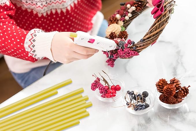 FIXSY Hot Glue Gun Sticks Premium, Full Size 10" Long x .44" Diameter 7/16 11mm, 5LB Box Glue Stick, Approx. 90 Sticks- Compatible with Most Glue Guns-DeskLoop Office