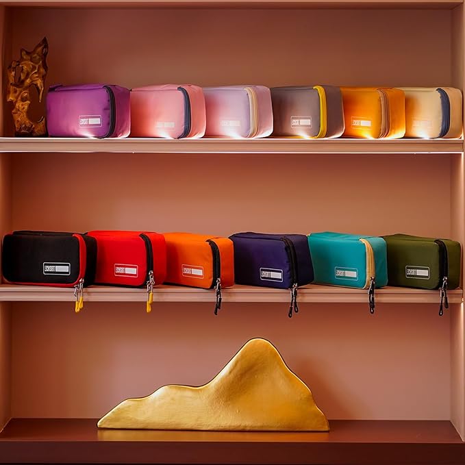 ECHSRT Big Pencil Case, Aesthetic Portable Zipper Pencil Bag with Hidden Pocket, Special Pouch for Men Women Adults, Stationery Organizer Pen Cases for Office Travel, Pink-DeskLoop Office