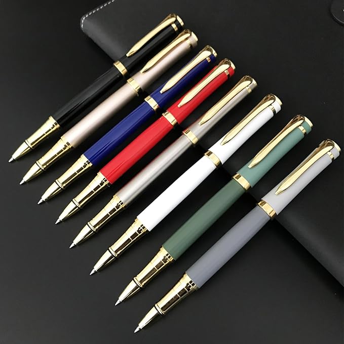 HSK Luxury Ballpoint Pens gift Pen Black Refill Line width 0.5mm,Best Ball Pen Gift Set for Men & Women Professional Executive,Office,Nice Pens Classy Gift Box (Red)-DeskLoop Office