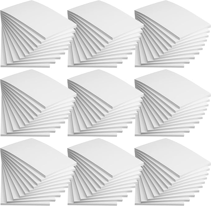 Fainne 3 x 5 Inch Paper Note Pads White Memo Pad Blank Writing Memo Scratch Paper for Waitress Waiter Book to Do Grocery List Small Notebook Restaurant Checkbook, White(60 Pack)-DeskLoop Office