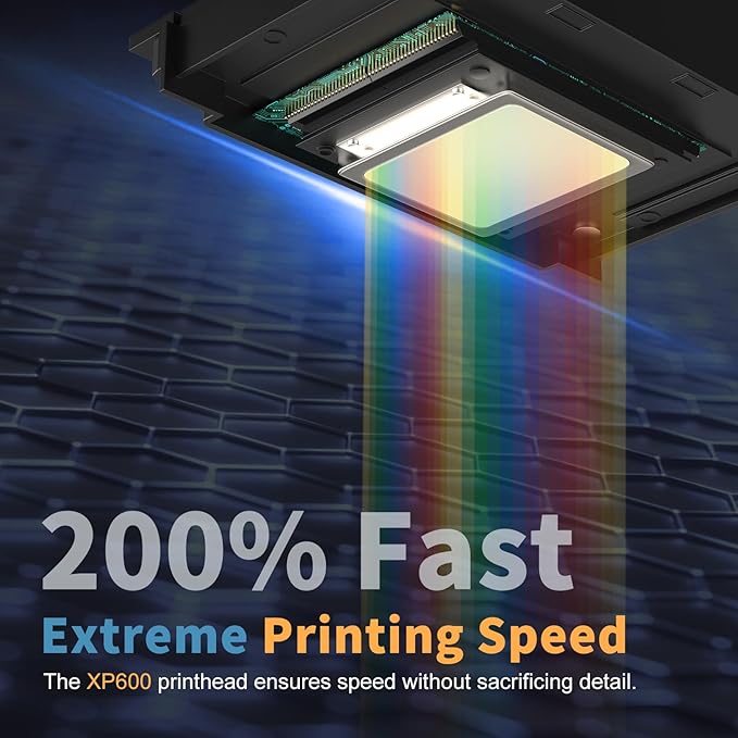 EXPLUX A4 DTF Printer,with XP600 printhead with Anti-Clogging Technology + 200% high Speed Printing,for DIY T-Shirt,Other Textiles,2-Year Ink Included-DeskLoop Office