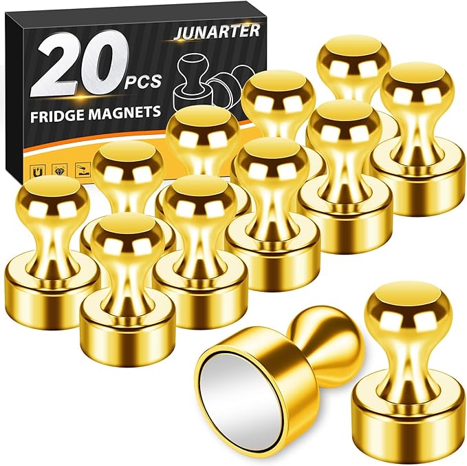 20 Pack Refrigerator Magnets - Magnetic Push Pins, Perfect for Whiteboard, Map, Office, Fridge & Kitchen Use-DeskLoop Office