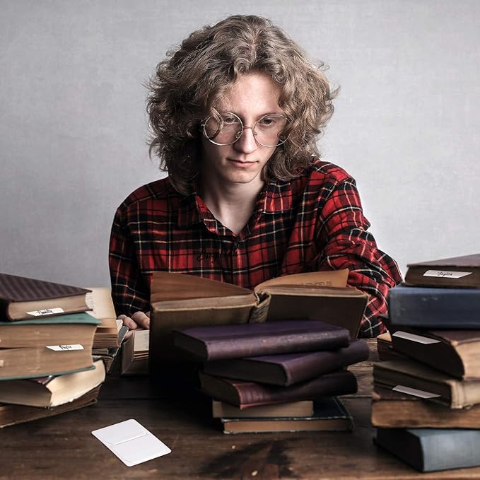 Zonon 400 Pieces Tabs 2 Inch Sticky Index Tabs, Writable and Repositionable File Labels Flags White Page Pop up Markers Labels for Reading Notes, Books and Classify Files-DeskLoop Office