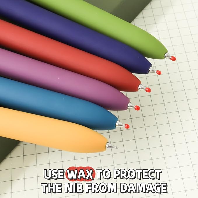 6 Pcs Gel Pens 0.5mm Quick Dry Black Ink Pens Fine Point Smooth Writing Pens, Cute Office and School Supplies Gifts for Women Teacher Students (6 Pcs Vintage Gold)-DeskLoop Office