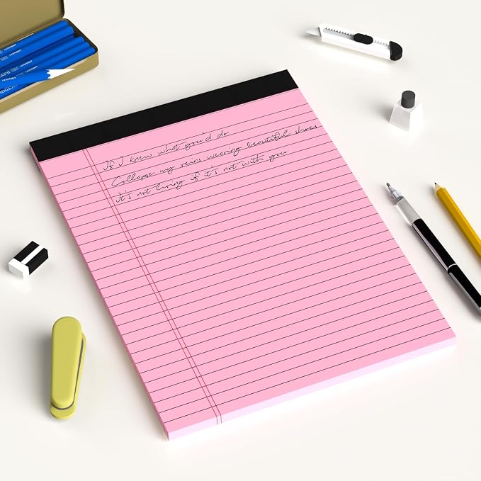 AILZFEI Colored Legal Pads 8.5 x 11 Note Pads 8.5 x 11 inch, Wide Ruled Clear - Image 7
