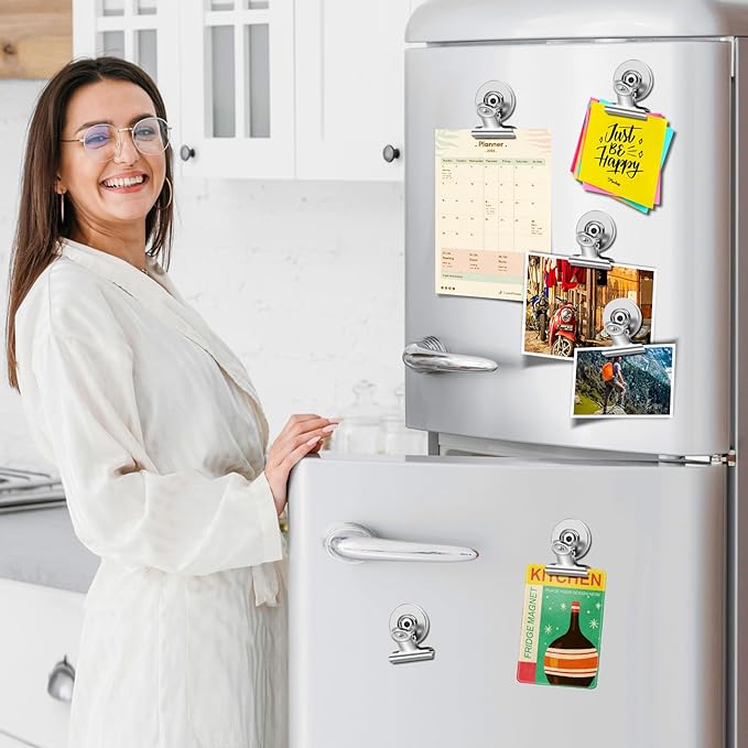 20 Pack Refrigerator Fridge Magnets, Cute Magnet Clips for Fridge, Magnetic Magnet Clips Heavy Duty Magnets Refrigerator for Note List, Photo Display, Whiteboard, Refrigerator, Locker-DeskLoop Office