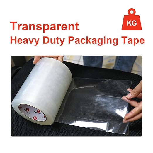 BOMEI PACK Clear Shipping Tape 6" Wide, 6 inch x 110 Yards (330ft), Industrial Grade 6 inch Heavy Duty Packing Tape for Box Office Moving, Shipping and Mailing-DeskLoop Office