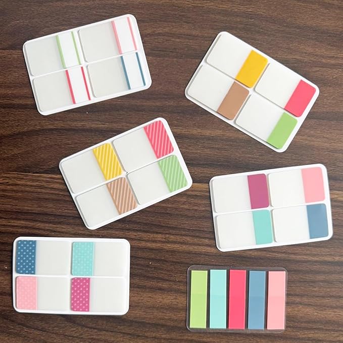 ELII 900 PCS 1 Inch Sticky Index Tabs Book Tabs,Writable and Repositionable File Tabs Flags Colored Page Markers Labels for Reading Notes, 41 Sets-DeskLoop Office