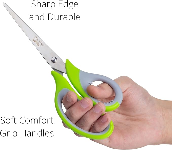 Mr. Pen Multipurpose Scissors - 8 inch, Pack of 4, Sharp Adult Office Scissors for Paper and Fabric-DeskLoop Office