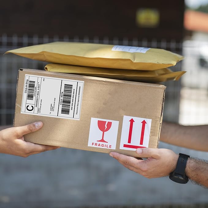 L LIKED 4000 Thermal Labels 4" x 6" Perforated Industrial Thermal Shipping Labels with 3" Core, (Commercial Grade)-DeskLoop Office