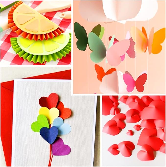 60 sheets Color Cardstock, 28 Assorted Colors 250 gsm A4 Size, Double Sided Printed Cardstock Paper, Premium Thick Card Stock for Card Making, Craft, Scrapbooking, Party Decors-DeskLoop Office