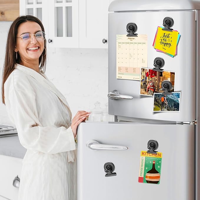 20 Pack Fridge Magnets Clips Heavy Duty, Strong Magnetic Clips, Cute Refrigerator Magntes Clip Whiteboard Magnets ClipsBest for Photo Display,Whiteboard,Refrigerator,Locker-DeskLoop Office