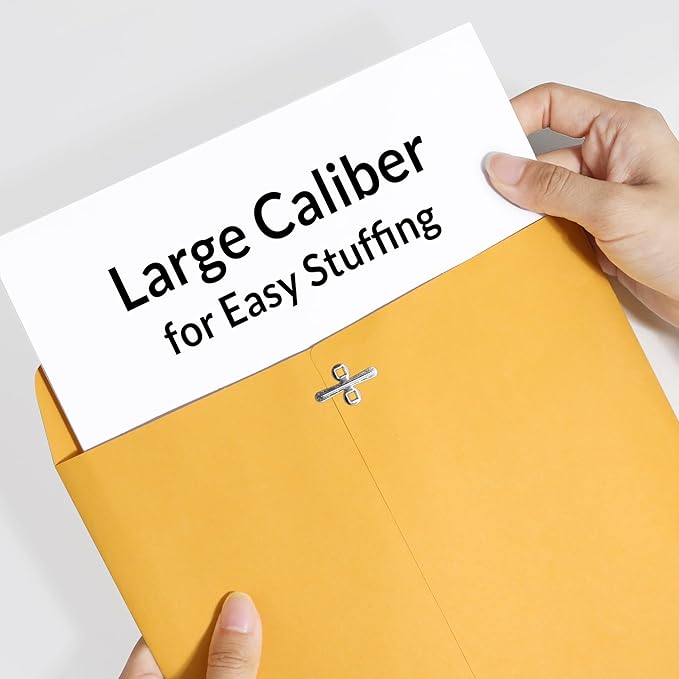 SUNEE 9x12 Clasp Envelopes 100 Count - 9x12 Inch Brown Kraft Envelopes with Clasp Closure – for Home, Office, Business, Legal or School, Great for Filing, Storing or Mailing Documents-DeskLoop Office