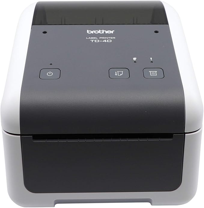 Brother TD4410D 4-inch Thermal Desktop Barcode and Label Printer, for Labels, Barcodes, Receipts and Tags, 203 dpi, 8 IPS, Standard USB and Serial, 6.1"x7.1"x8.8"-DeskLoop Office