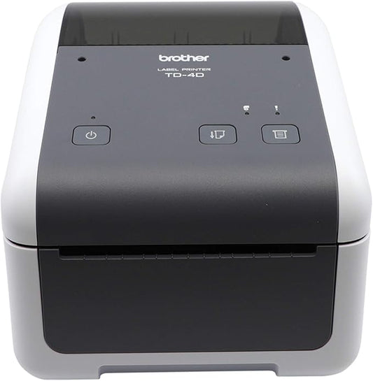 Brother TD4410D 4-inch Thermal Desktop Barcode and Label Printer, for Labels, Barcodes, Receipts and Tags, 203 dpi, 8 IPS, Standard USB and Serial, 6.1"x7.1"x8.8"-DeskLoop Office