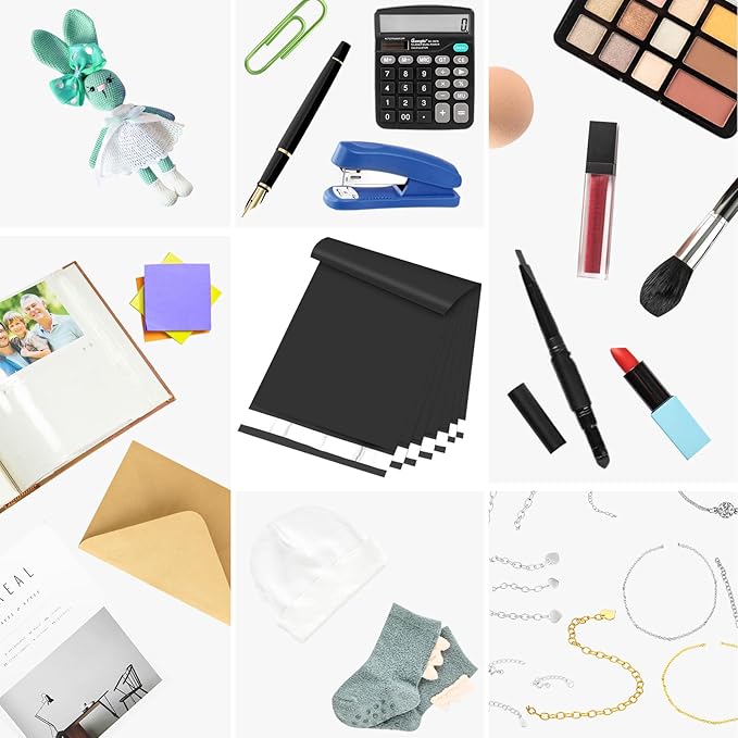 120-Piece Black Poly Mailers - 6x9 Inch Shipping Envelopes with Self-Adhesive Seal, Waterproof, and Tear-Proof Postal Bags-DeskLoop Office