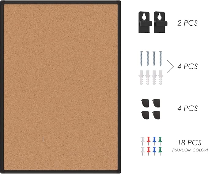 Cork Board Bulletin Board 48" x 36", Office Board - Image 8