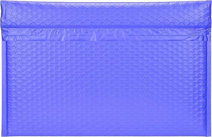 Periwinkle Side-Loading Bubble Mailers 16 x 11 Inches,Self-Seal Padded Mailing Envelopes, Pack of 27-DeskLoop Office