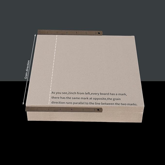25 Pcs Book Board, Binder Board, Cover Board, Heavy Duty Chipboard for Book Binding, DIY Cardboard (Gray, 10 x 10 Inch 80PT)-DeskLoop Office