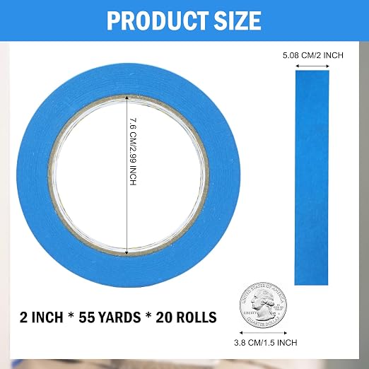 EFOK Blue Painters Tape 2 Inch Bulk - Image 7