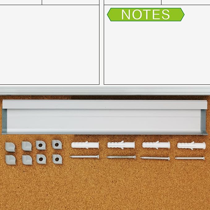 JILoffice Magnetic Dry Erase Calendar Whiteboard, 2 Month White Board Planner 36 X 24 Inch, Silver Aluminum Frame Wall Mounted Board for Office Home and School-DeskLoop Office