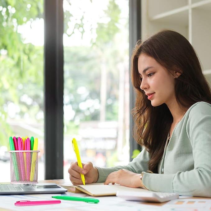 Seajan 120 Pack Highlighters Assorted Colors Highlighter Markers Chisel Tip Highlighter Pens Quick Drying Markers Bulk for Adults Home Office Supplies(Bright Colors)-DeskLoop Office